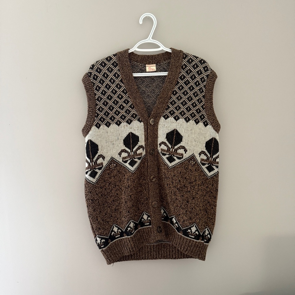 Vintage button down sweater vest